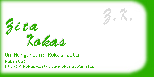 zita kokas business card